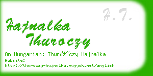 hajnalka thuroczy business card